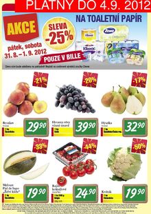 akční leták BILLA 29.8.2012-4.9.2012