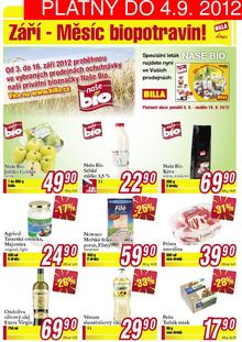 akční leták BILLA 29.8.2012-4.9.2012
