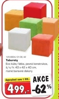 Taburety, různé barvy