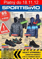 akční leták Sportisimo 18.10.2012-18.11.2012