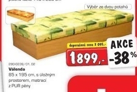 Válenda, 2 potahové látky