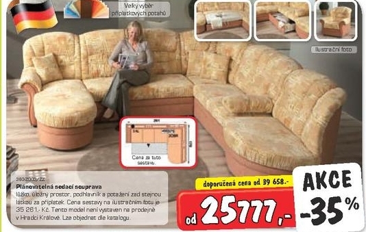 Sleva 35pp na plánovatelnou sedací soupravu