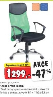 Kancelářské křeslo, různé barvy