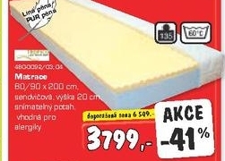 Matrace, líná pěna a PUR pěna