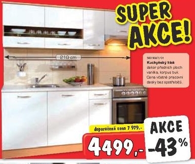 Kuchyňský blok, 210cm