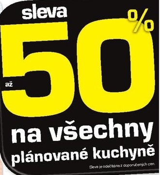 Sleva až 50pp na všechny plánované kuchyně