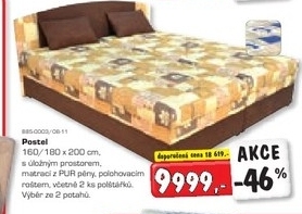 Postel s úložným prostorem