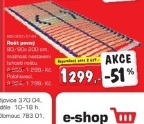 Rošt pevný, různé varianty