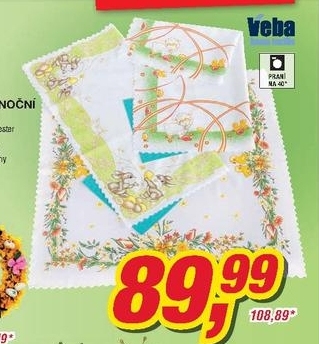 Velikonoční ubrus, různé dezény
