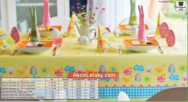 Papírový ubrus, více druhů