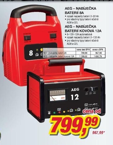 AEG, nabíječka baterií 8A