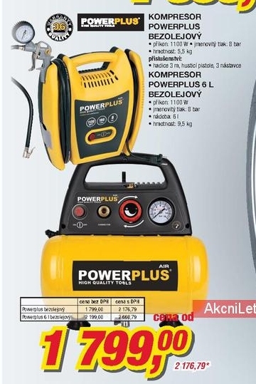 Power Plus, kompresor bezolejový