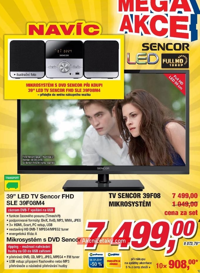Sencor FHD SLE 39F08M4, LED televizor