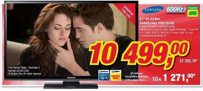 Samsung PS51E450, plazmový televizor