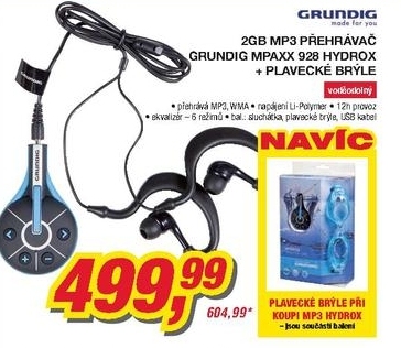 Grundig MPAXX 928 Hydrox, 2GB MP3 přehrávač 