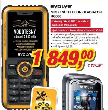 Evolve Gladiator RG300, mobilní telefon