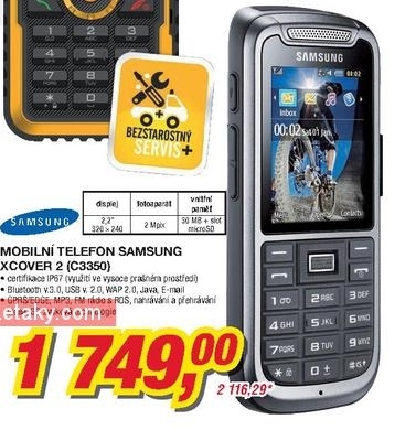 Samsung Xcover 2, mobilní telefon