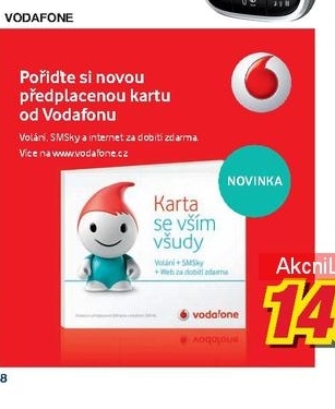 Vodafone, karta se vším všudy