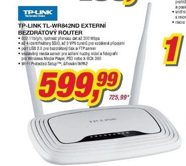 TP Link TL WR842ND externí bezdrátový router