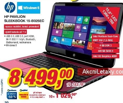 HP Pavilion Sleekbook 15 B025EC, notebook 
