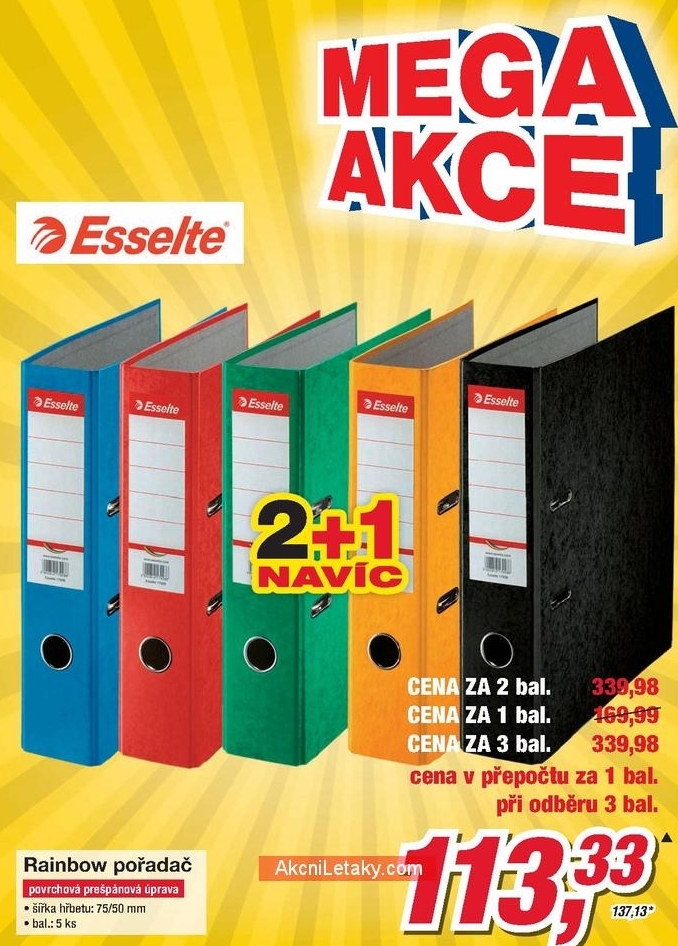 Rainbow pořadač, 2 a 1 balení zdarma