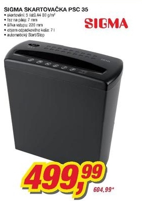 Sigma, skartovačka PSC 35