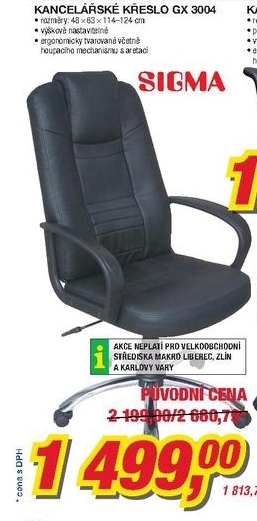 Sigma GX 3004, kancelářské křeslo
