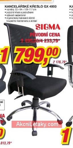 Sigma GX 4003, kancelářské křeslo
