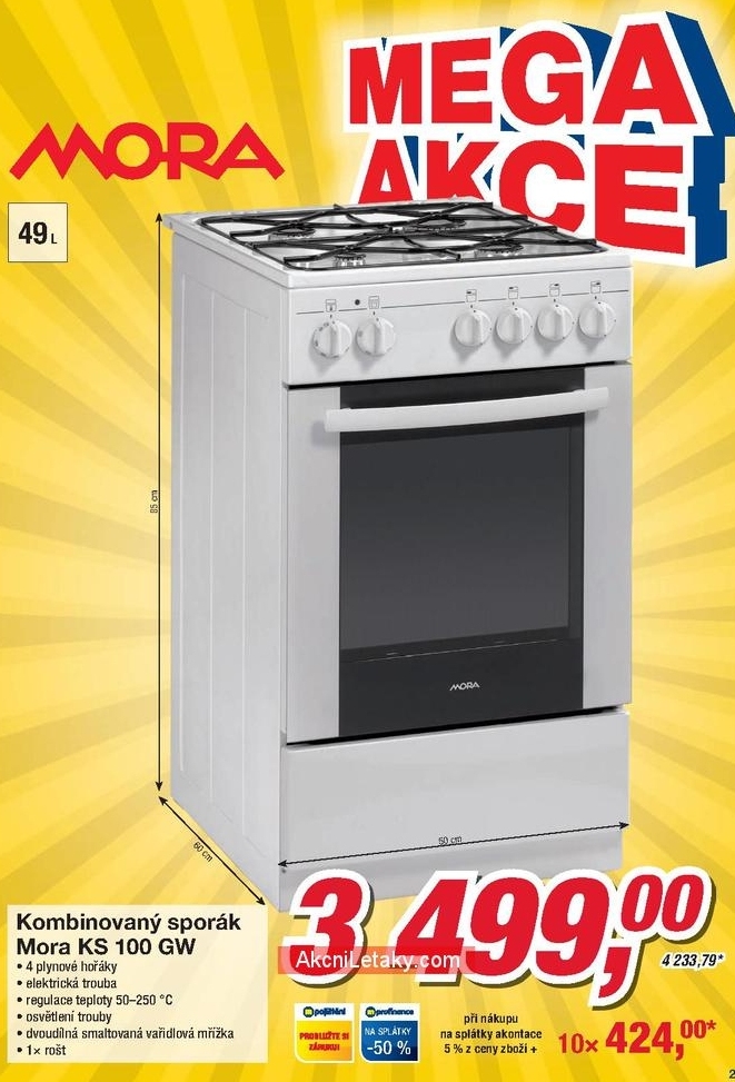 Mora KS 100 GW, kombinovaný sporák