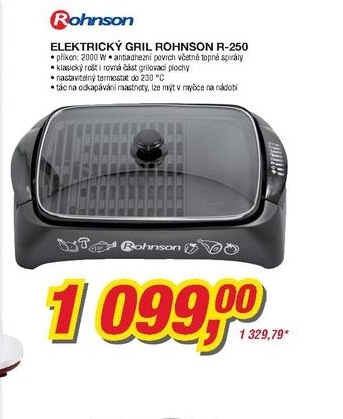 Rohnson R250, elektrický gril