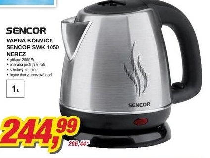 Sencor SWK 1050, varná konvice nerez