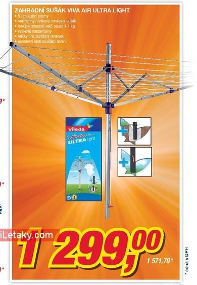 Vileda Viva Air Ultra Light, zahradní sušák