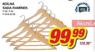 8dílná sada ramínek