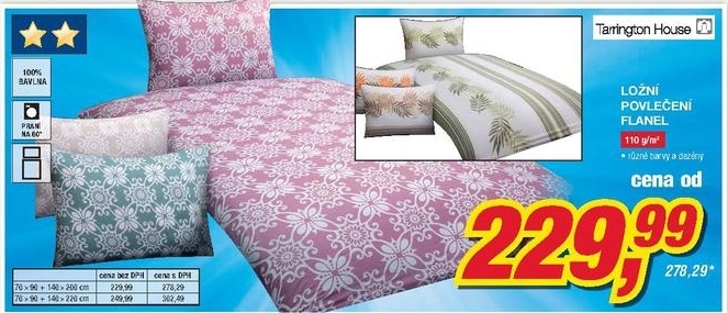 Tarrington House, ložní povlečení flanel