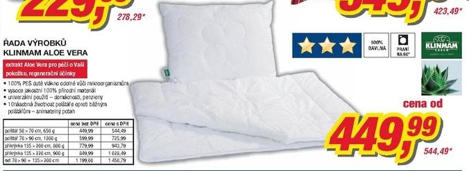 Řada výrobků Klinmam Aloe Vera