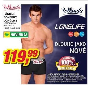 Bellinda, pánské boxerky Longlife