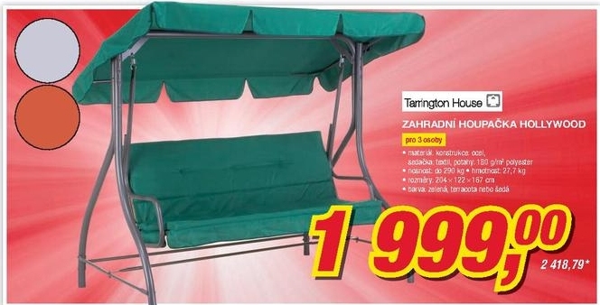 Tarrington House Hollywood, zahradní houpačka