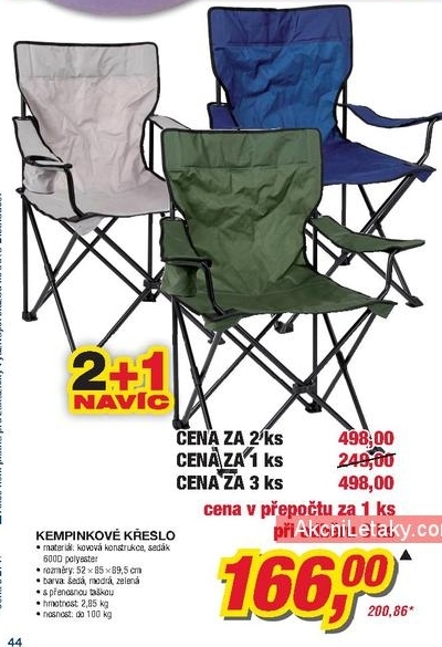 Kempinkové křeslo, 3 barvy