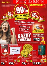 akční leták bauMax 26.9.2014-9.10.2014