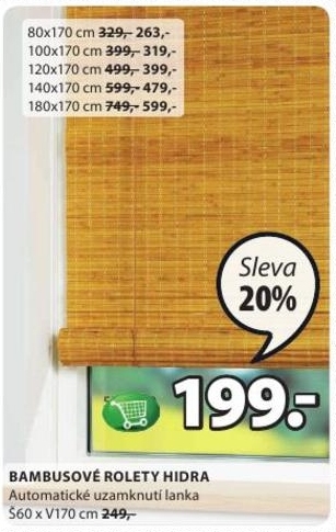 Hidra, bambusové rolety