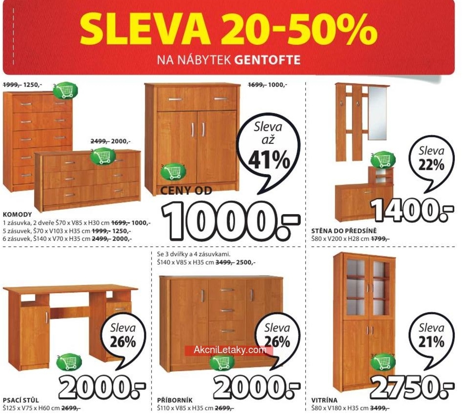 Sleva 20 až 50pp na nábytek Gentofte