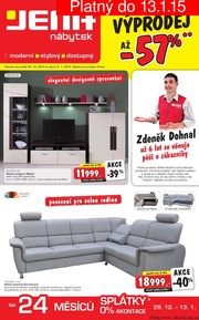 akční leták Jena nábytek 29.12.2014-13.1.2015