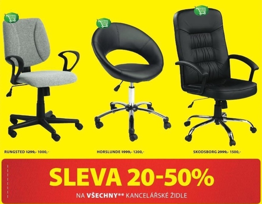 Sleva 20pp na všechny kancelářské židle
