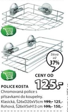 Kosta, polička do koupelny