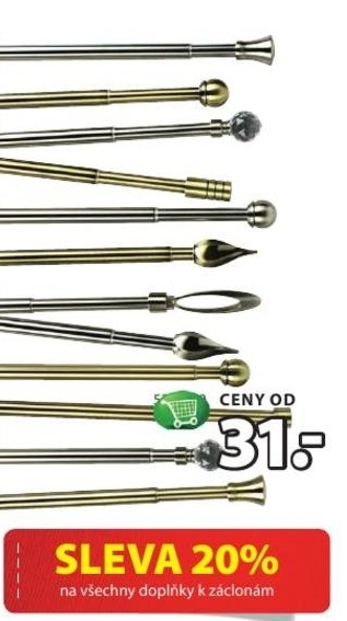 Sleva 20pp na všechny doplňky k záclonám