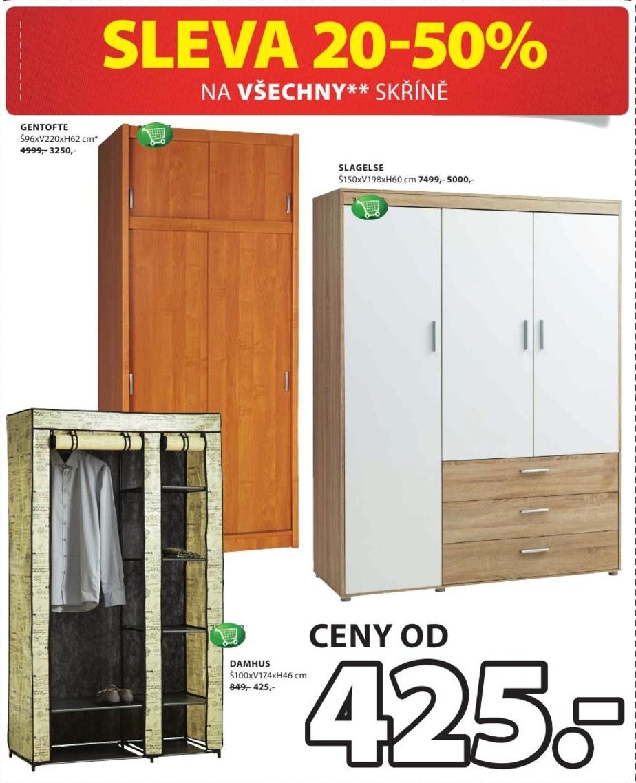 Sleva 20 až 50pp na všechny skříně