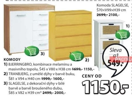 Komoda, různé modely