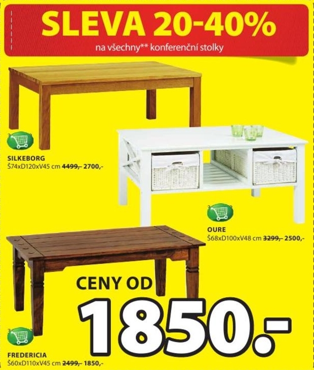 Sleva 20 až 40pp na všechny konferenční stolky