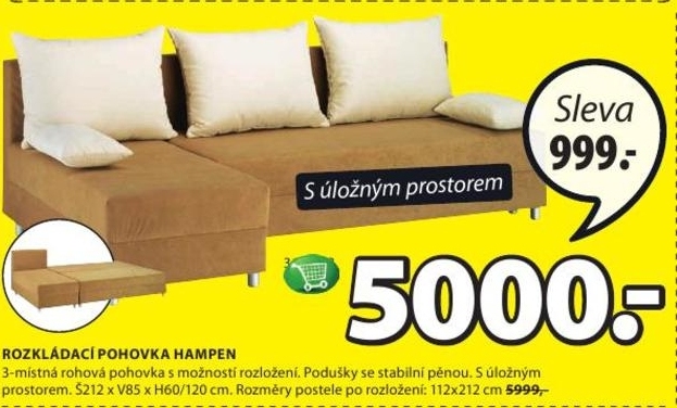 Hampen, rozkládací pohovka