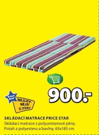 Price Star, skládací matrace